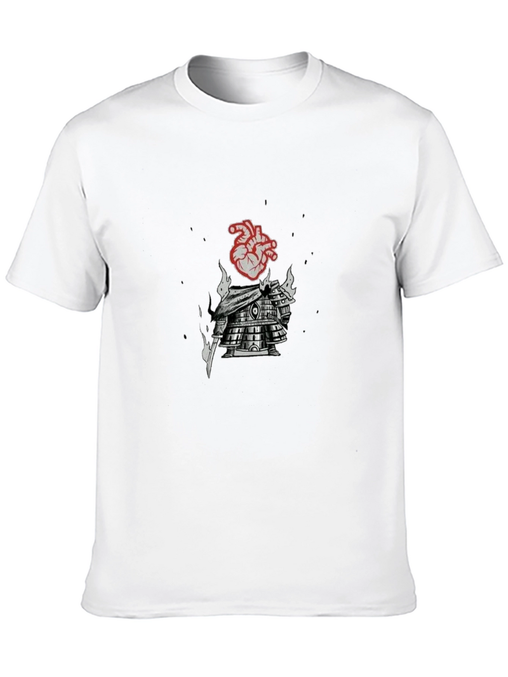 Heart Armor Graphic Tee - Black Cotton Blend