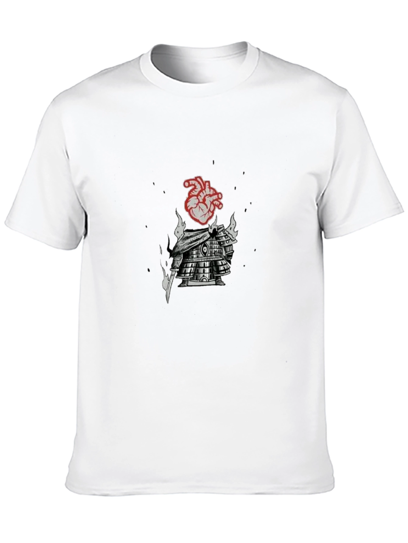 Heart Armor Graphic Tee - Black Cotton Blend