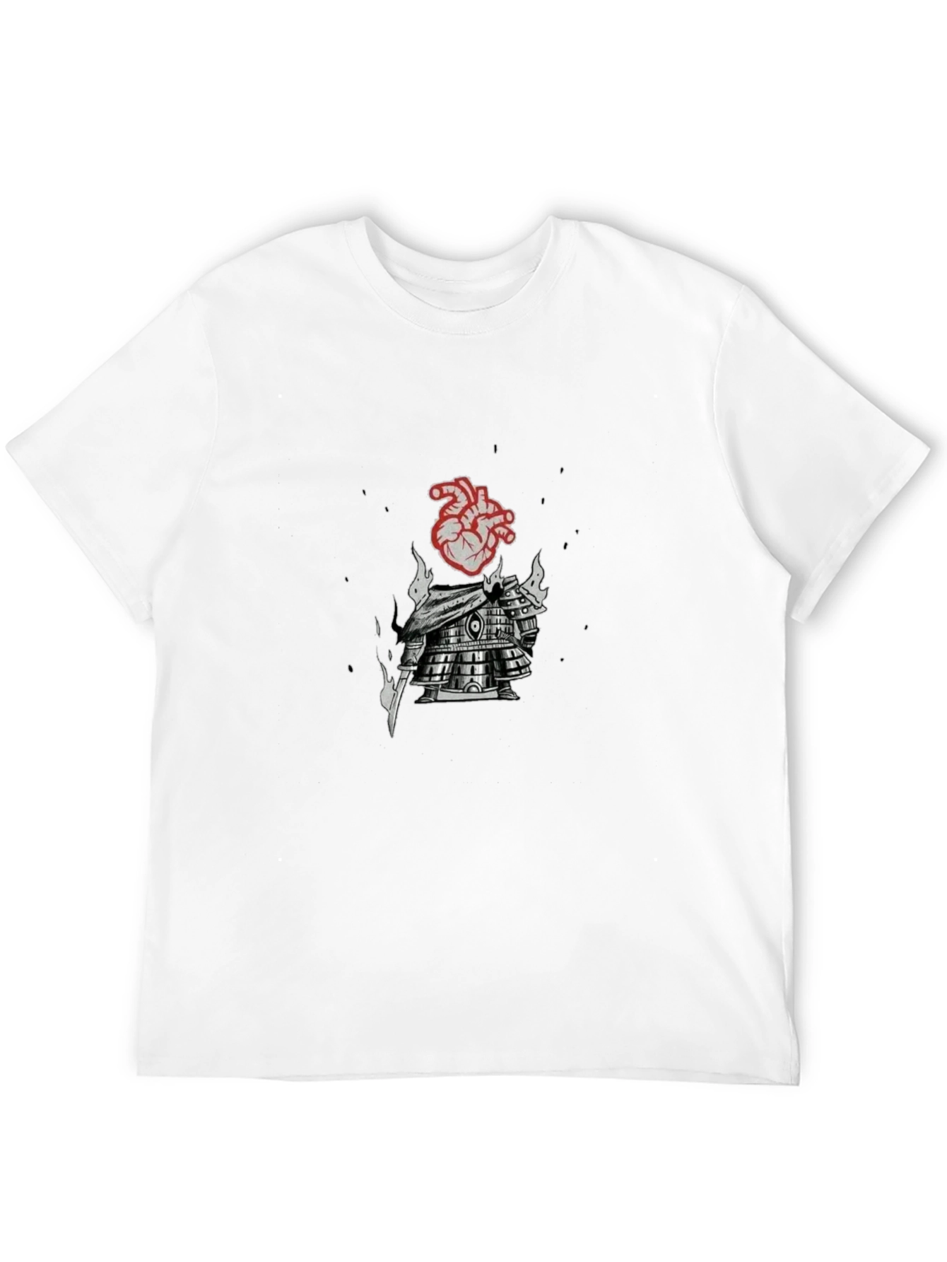 Heart Armor Graphic Tee - Black Cotton Blend