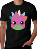 Cute Cartoon Dragon Graphic T-Shirt