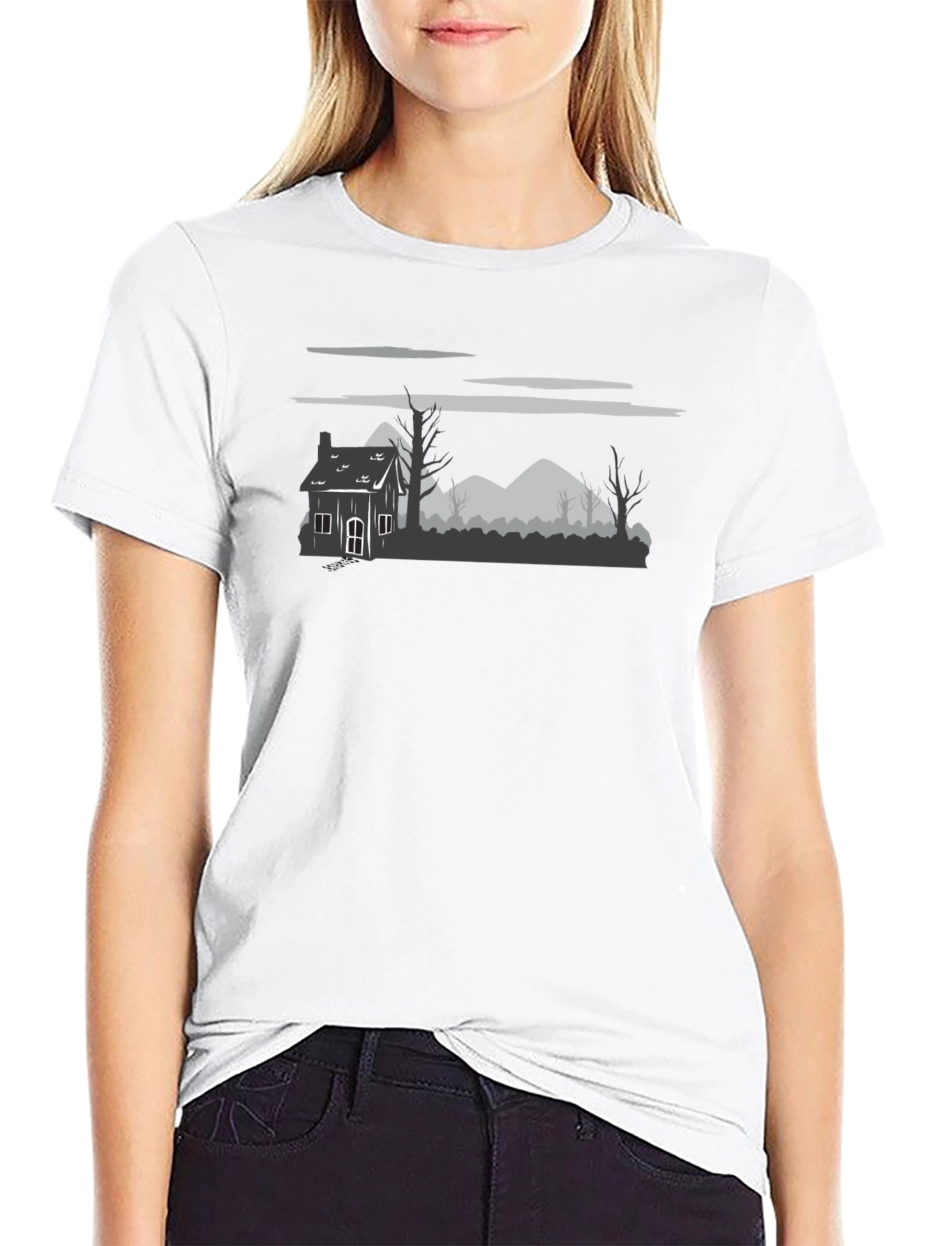 Spooky Landscape Graphic T-Shirt
