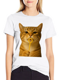 Cat Blowing Bubbles Graphic Tee - Unisex