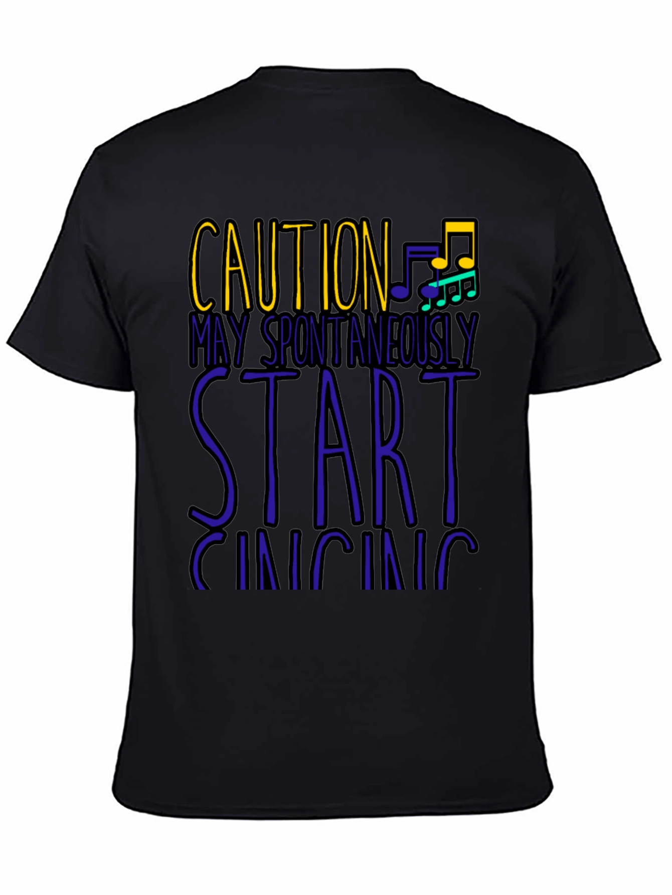 Caution May Spontaneously Start Singing Mens T-Shirt