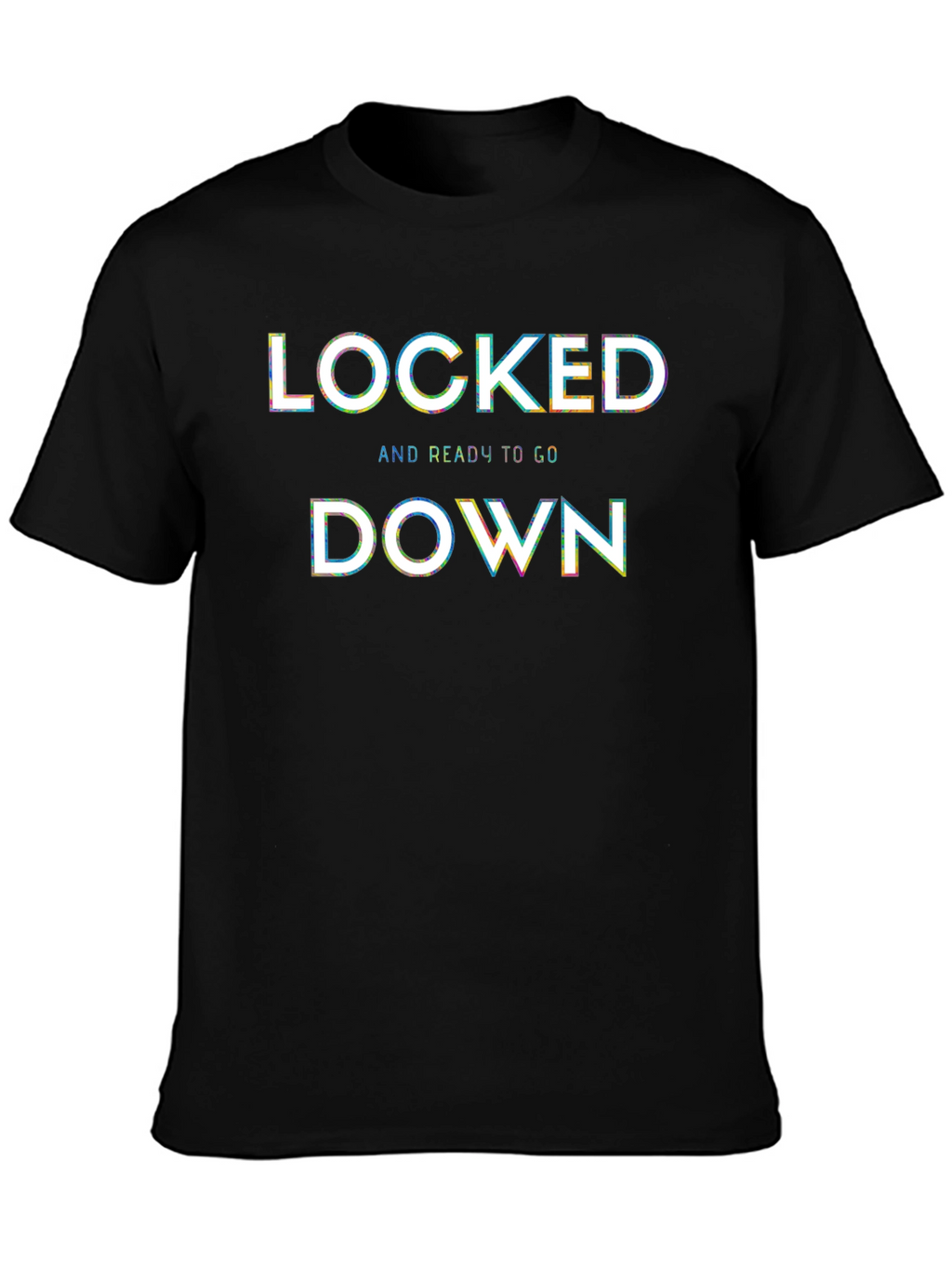 Locked Down Graphic Tee - Black Cotton Blend