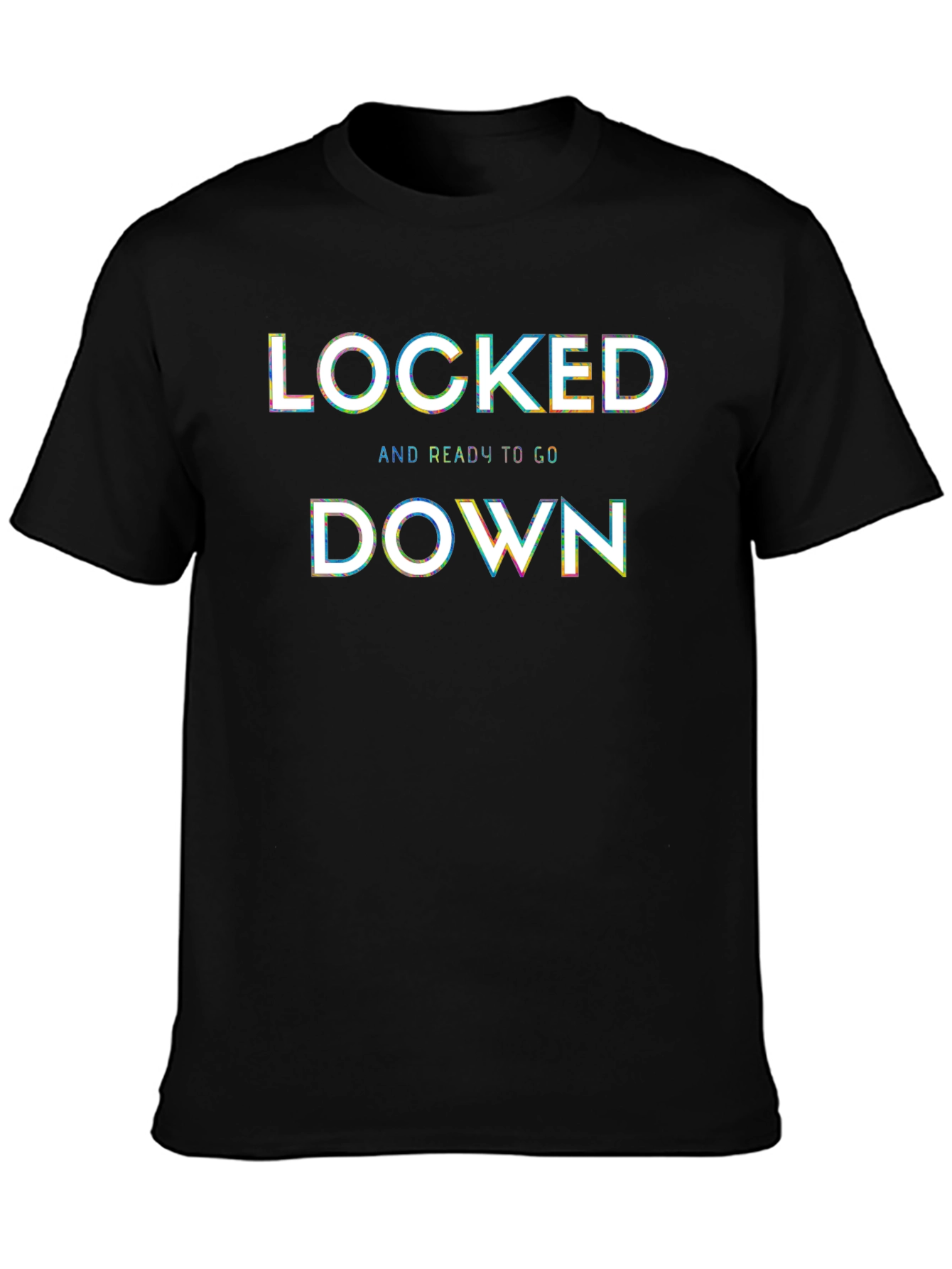 Locked Down Graphic Tee - Black Cotton Blend