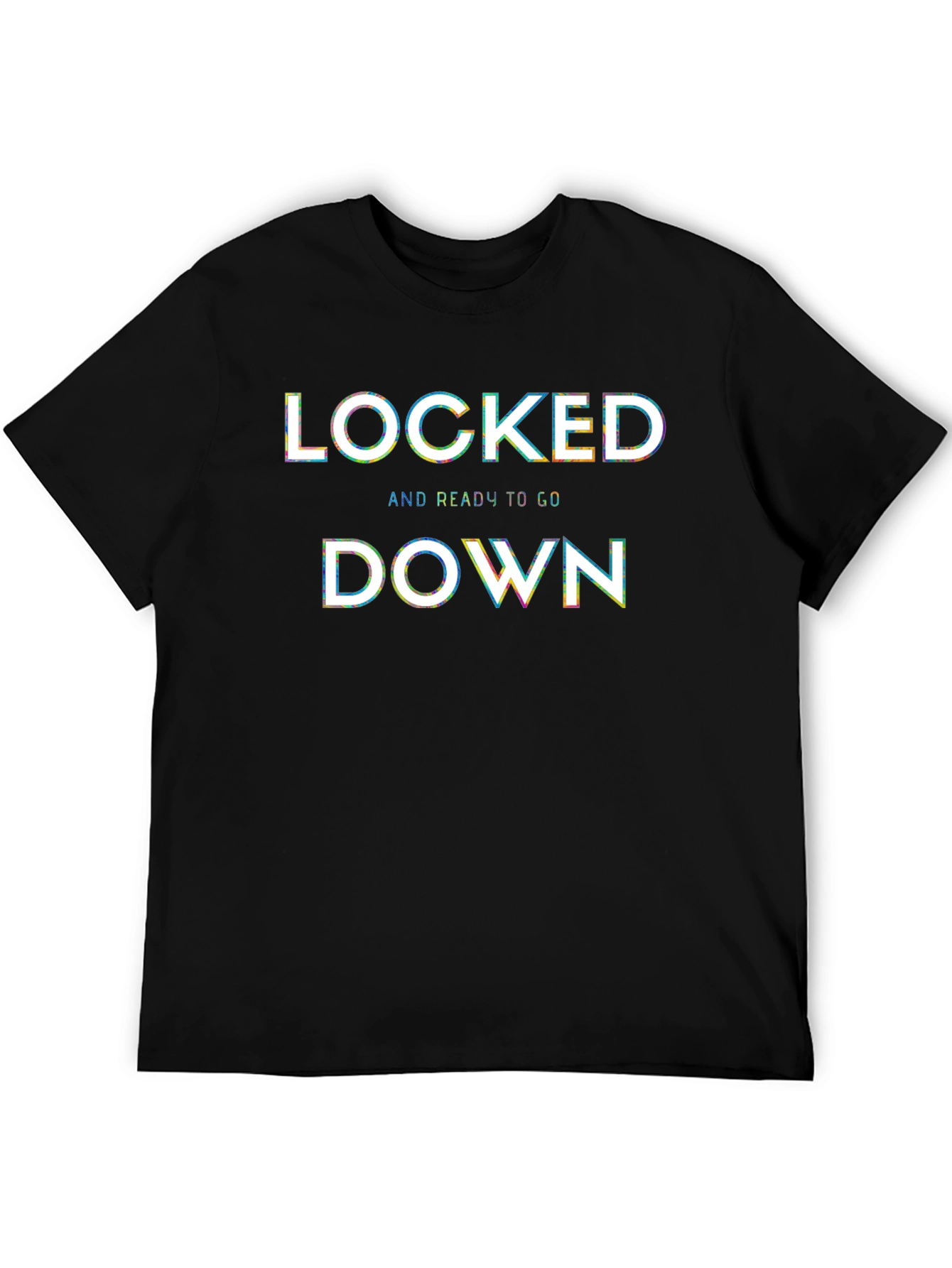 Locked Down Graphic Tee - Black Cotton Blend