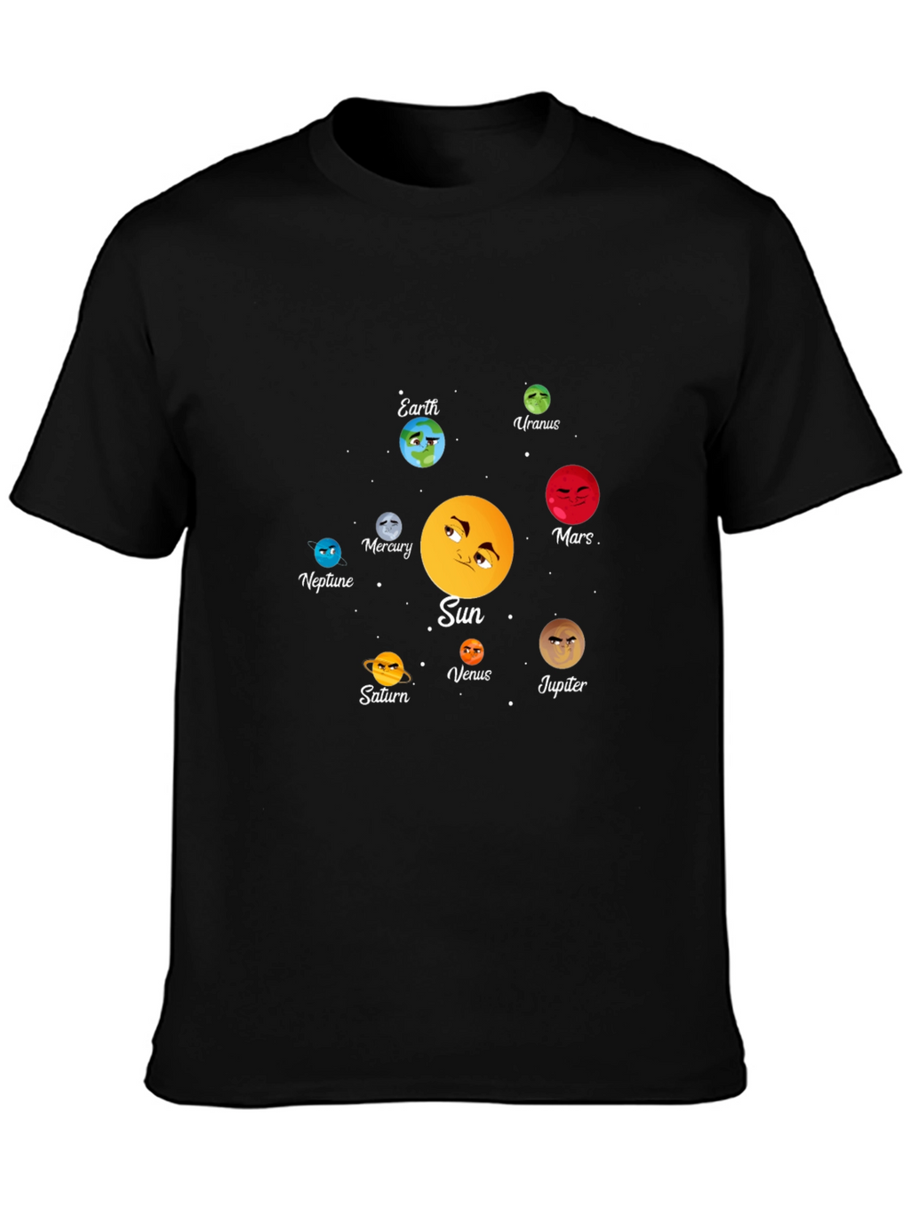 Solar System Planets Graphic Print T-Shirt
