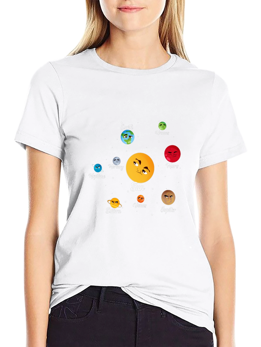 Solar System Planets Graphic Print T-Shirt
