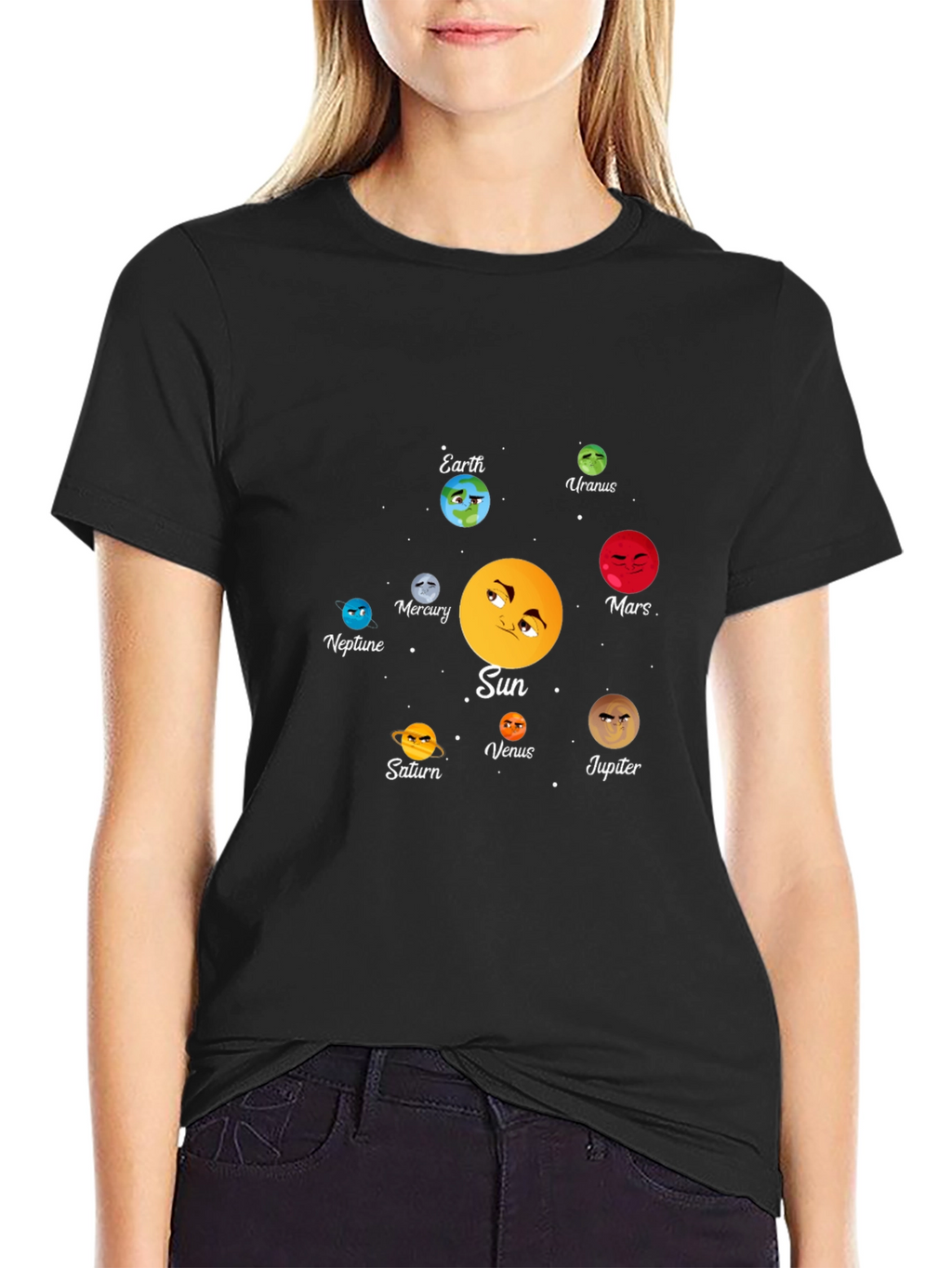 Solar System Planets Graphic Print T-Shirt