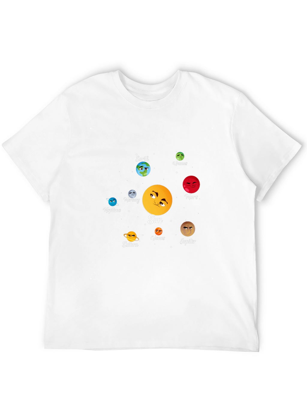 Solar System Planets Graphic Print T-Shirt
