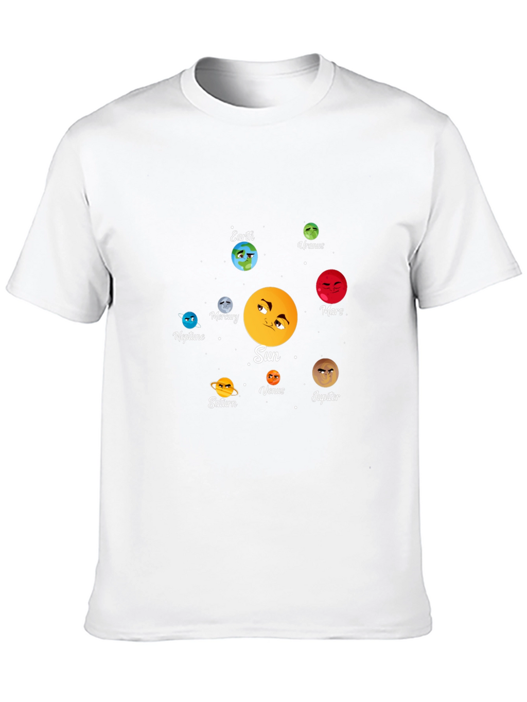 Solar System Planets Graphic Print T-Shirt
