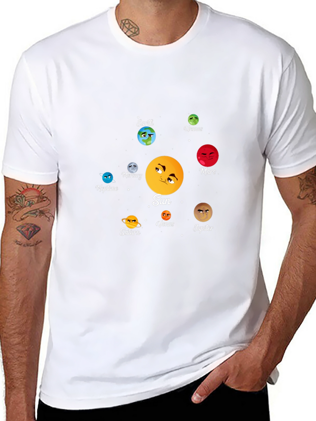 Solar System Planets Graphic Print T-Shirt