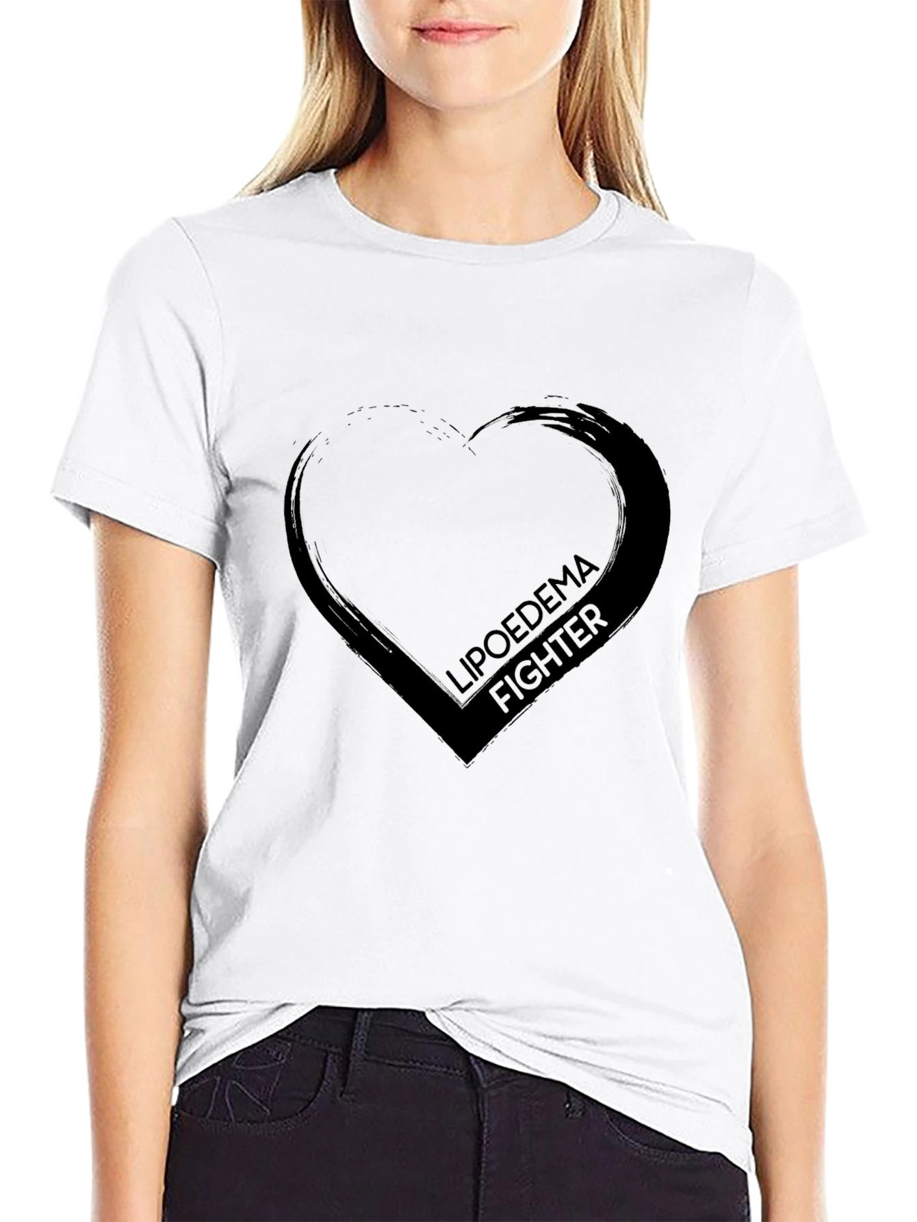 Lipoedema Fighter Heart Graphic T-Shirt