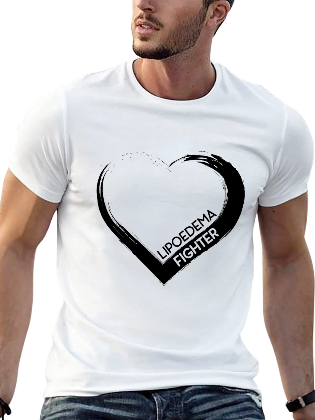 Lipoedema Fighter Heart Graphic T-Shirt