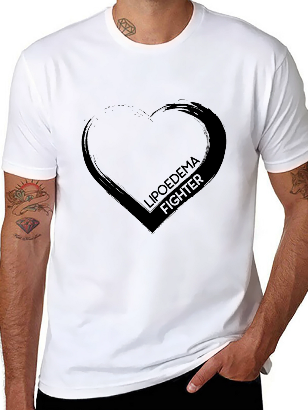 Lipoedema Fighter Heart Graphic T-Shirt