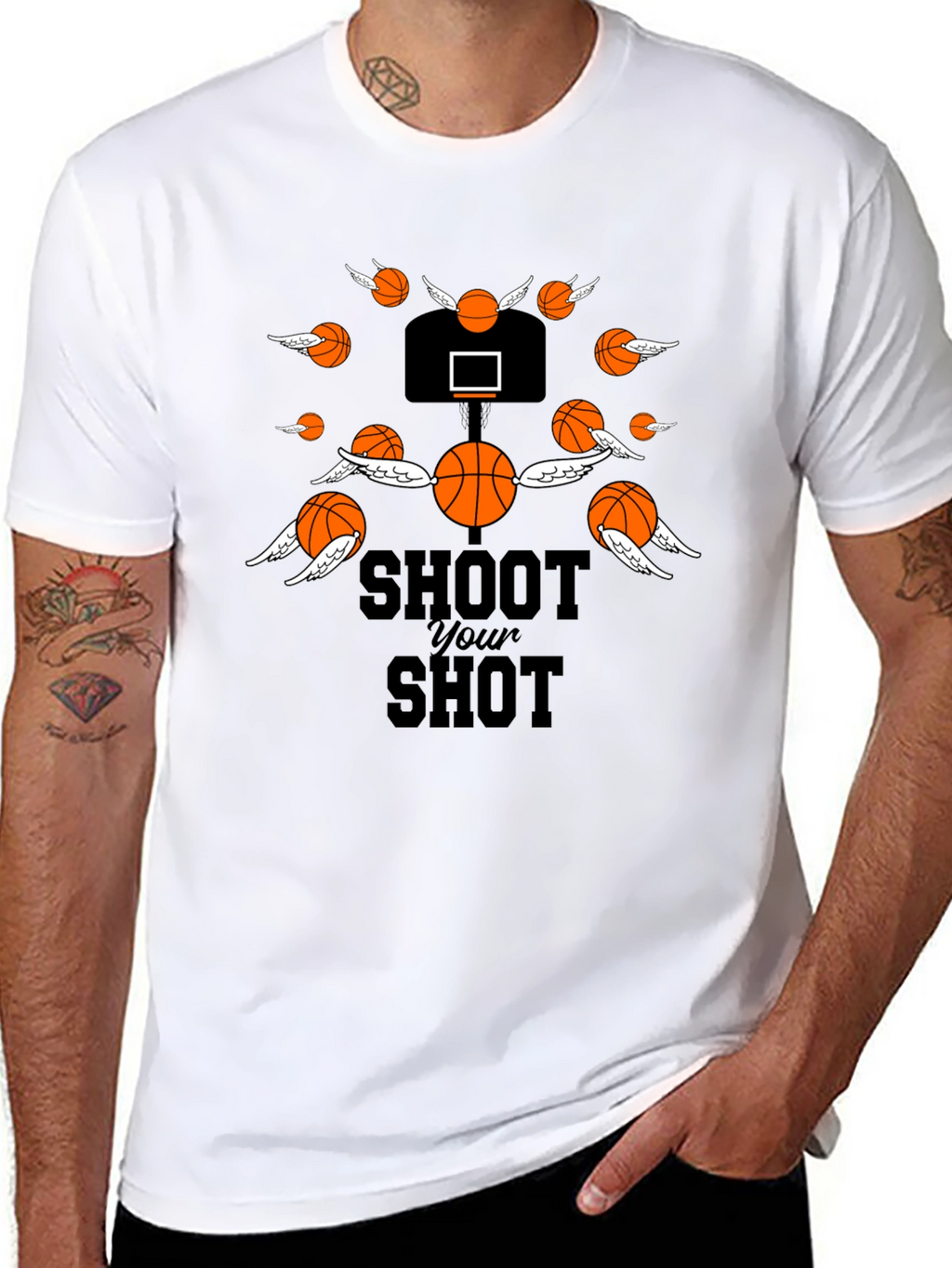 Shoot Your Shot Basketball Graphic T-Shirt