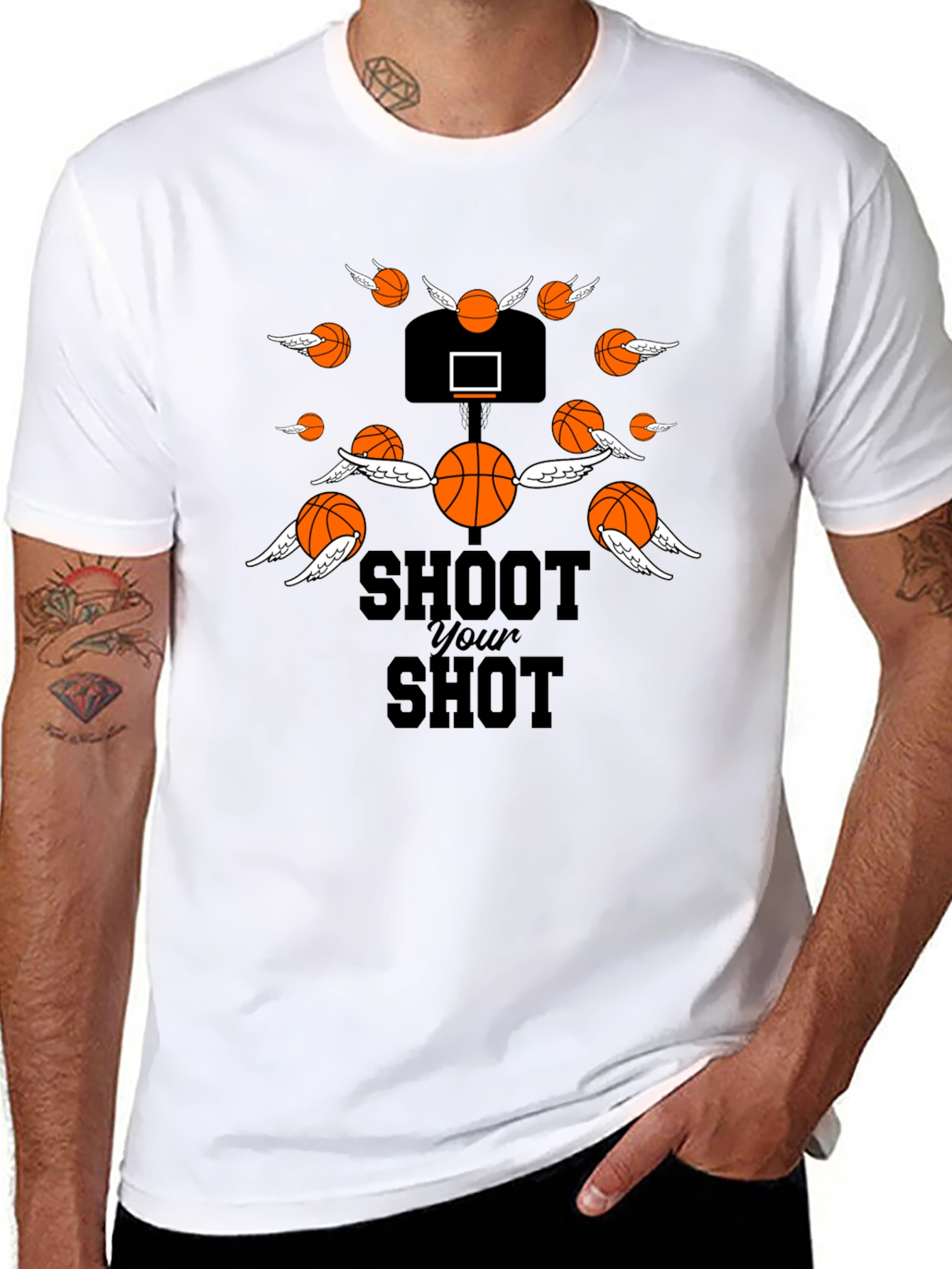 Shoot Your Shot Basketball Graphic T-Shirt