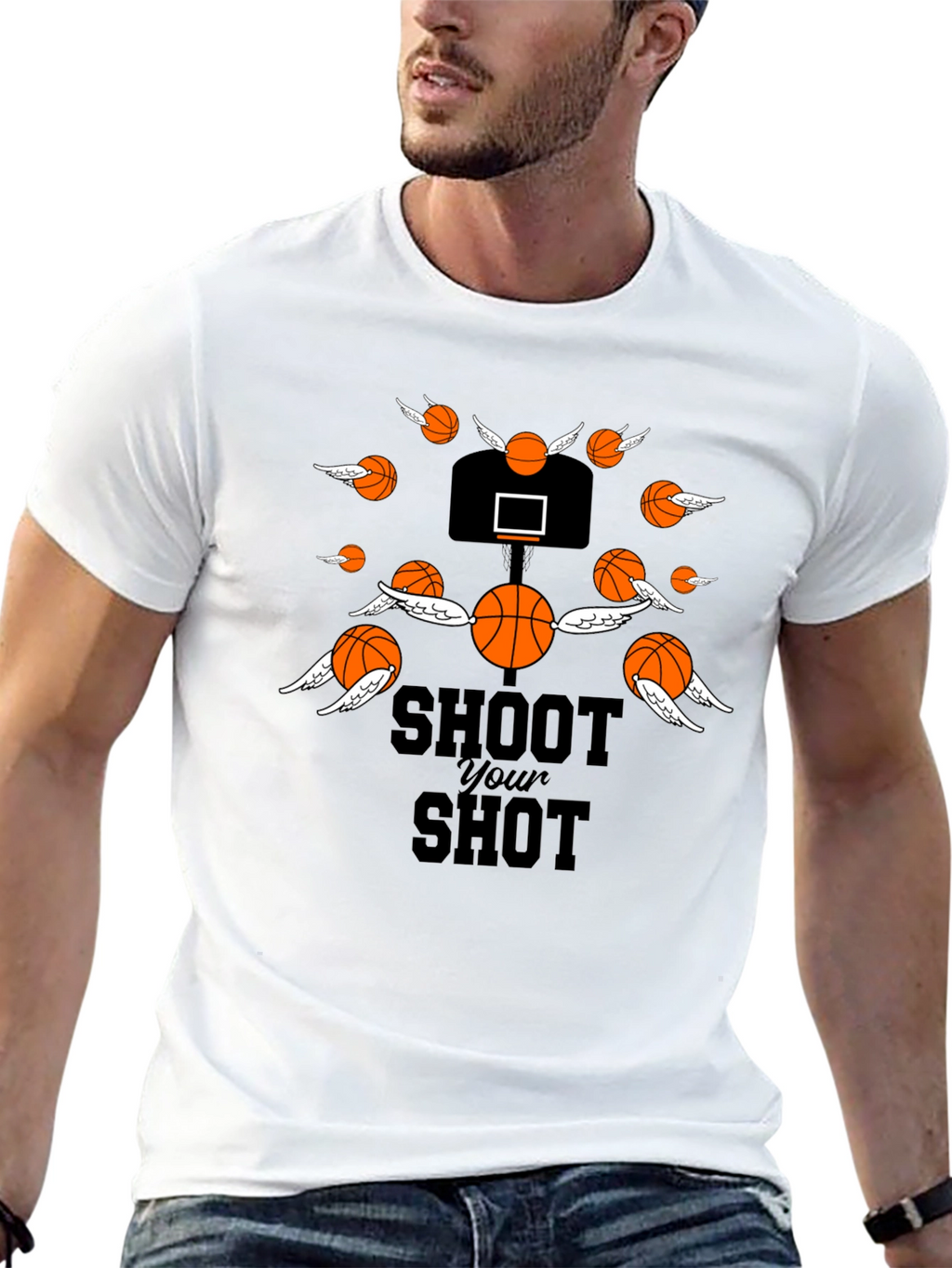 Shoot Your Shot Basketball Graphic T-Shirt