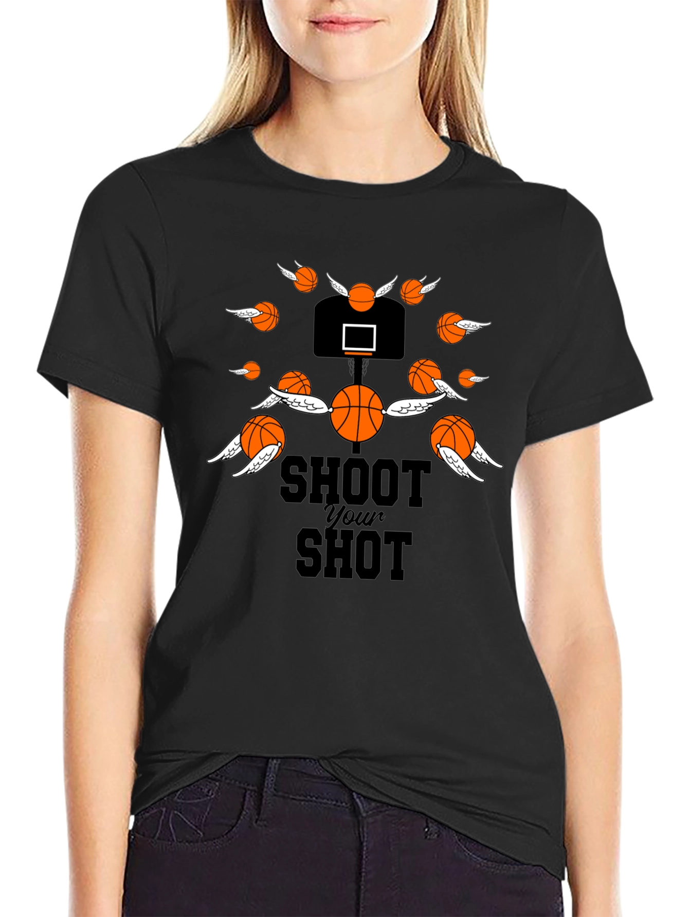 Shoot Your Shot Basketball Graphic T-Shirt