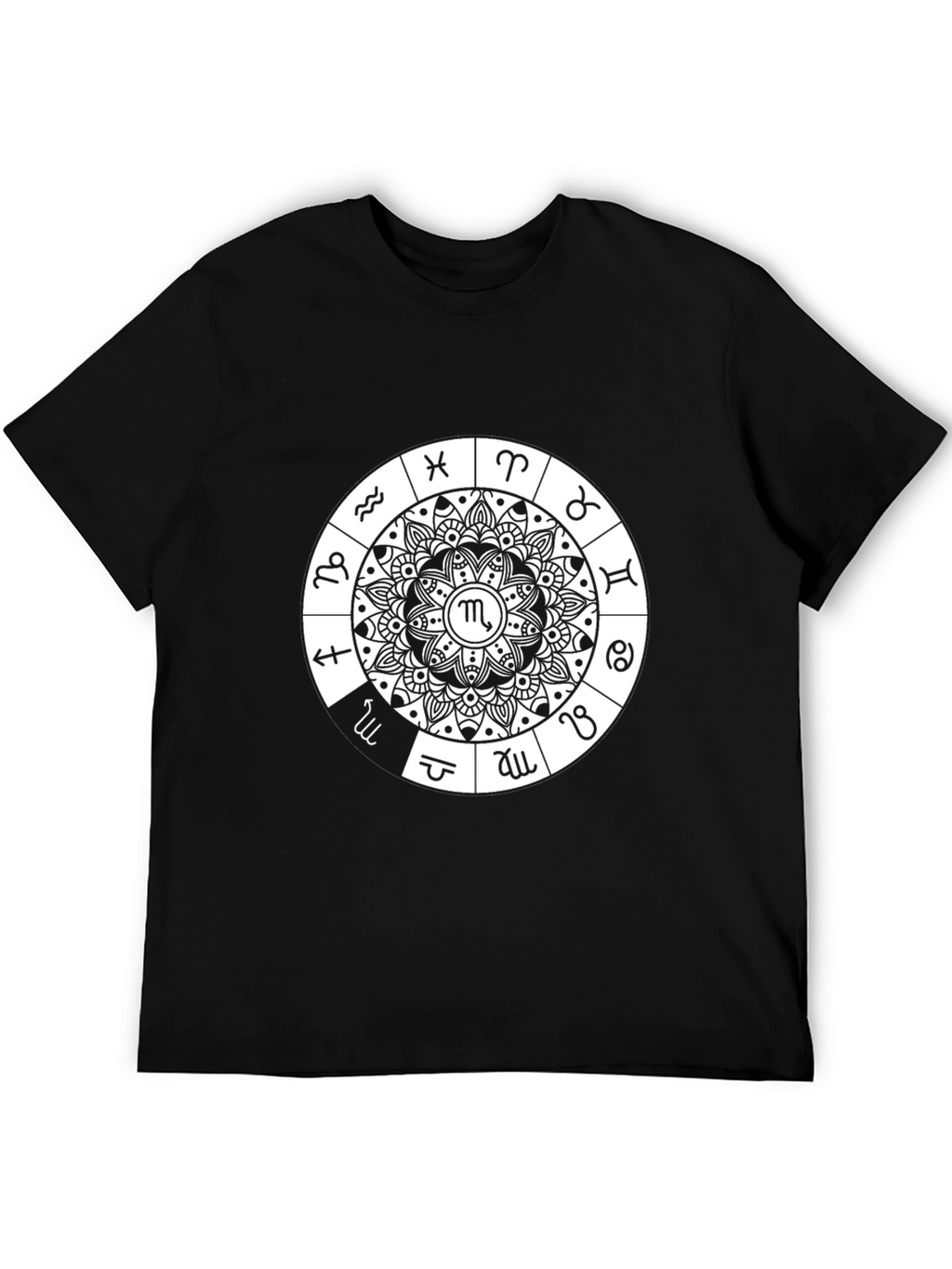 Zodiac Mandala T-Shirt - Stylish Astrology Design