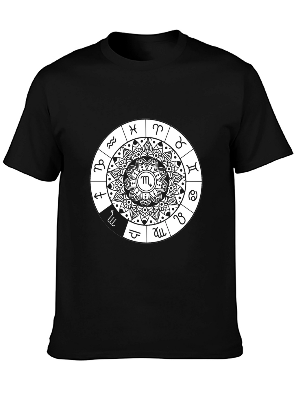 Zodiac Mandala T-Shirt - Stylish Astrology Design