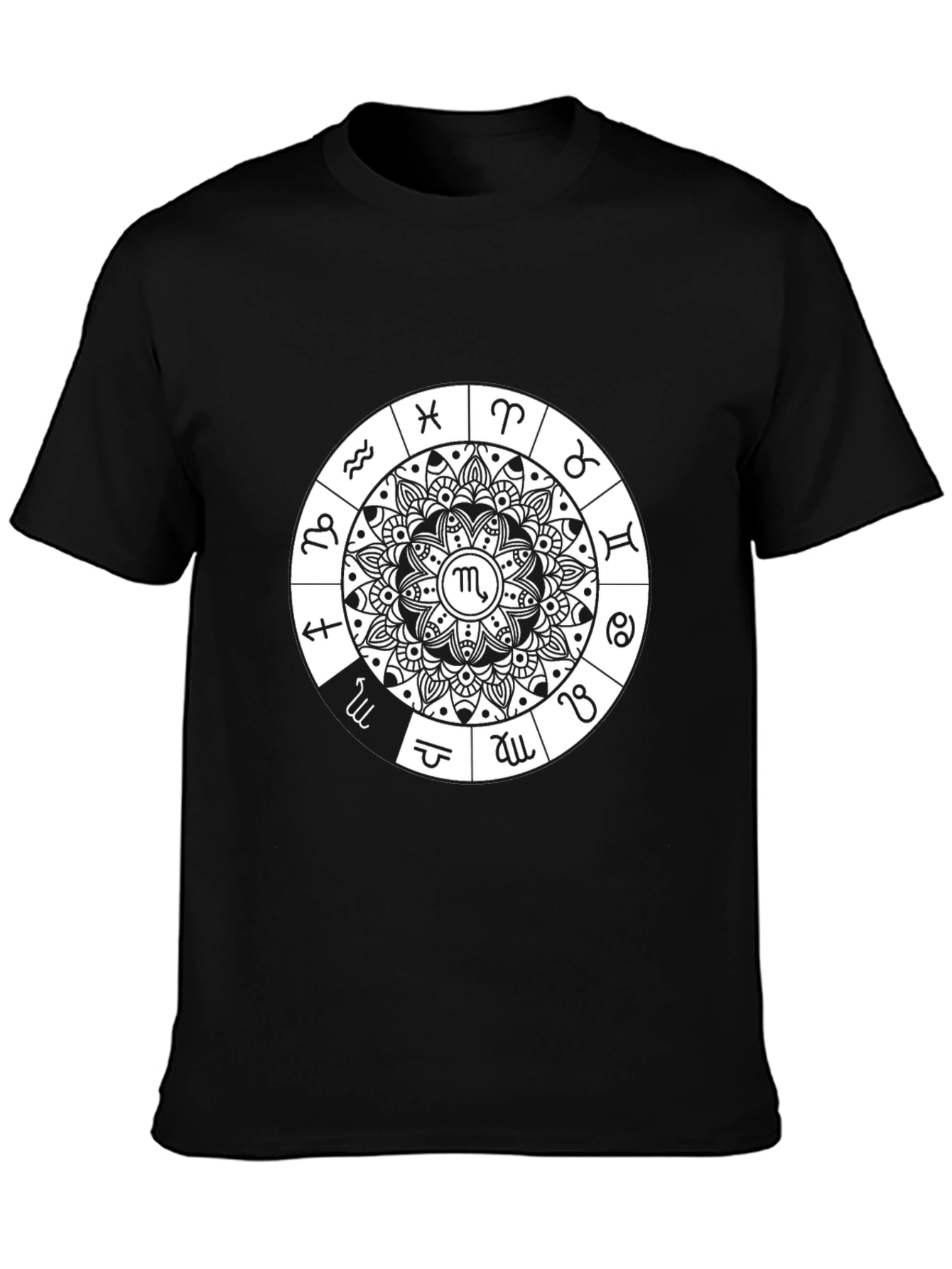 Zodiac Mandala T-Shirt - Stylish Astrology Design