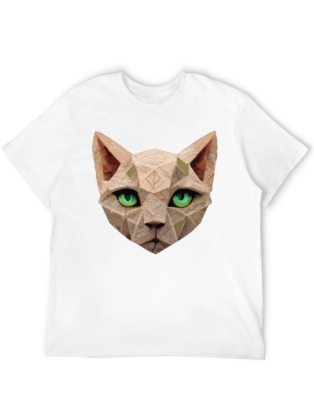 Geometric Cat T-Shirt - Unique Art Tee
