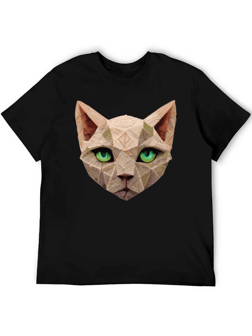 Geometric Cat T-Shirt - Unique Art Tee