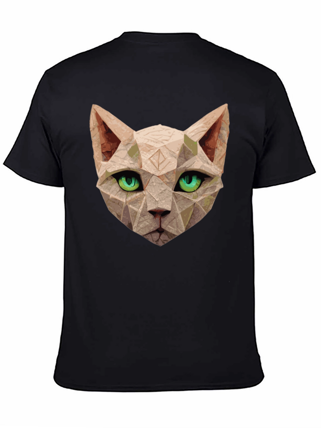 Geometric Cat T-Shirt - Unique Art Tee