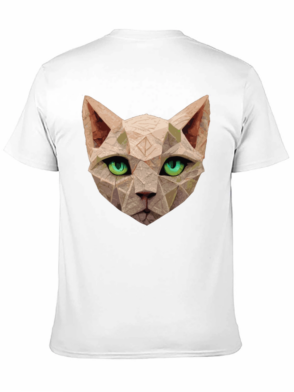 Geometric Cat T-Shirt - Unique Art Tee