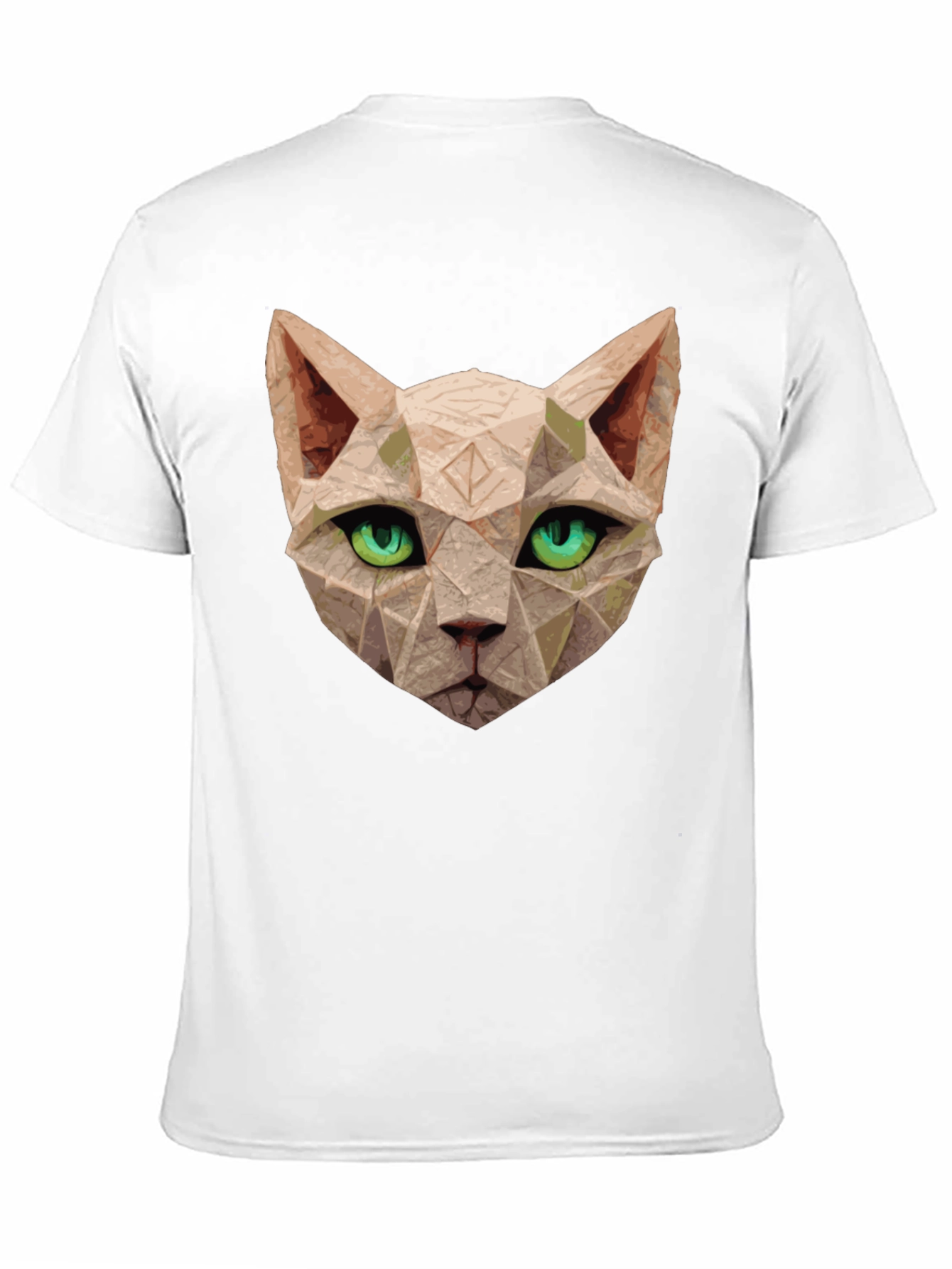 Geometric Cat T-Shirt - Unique Art Tee