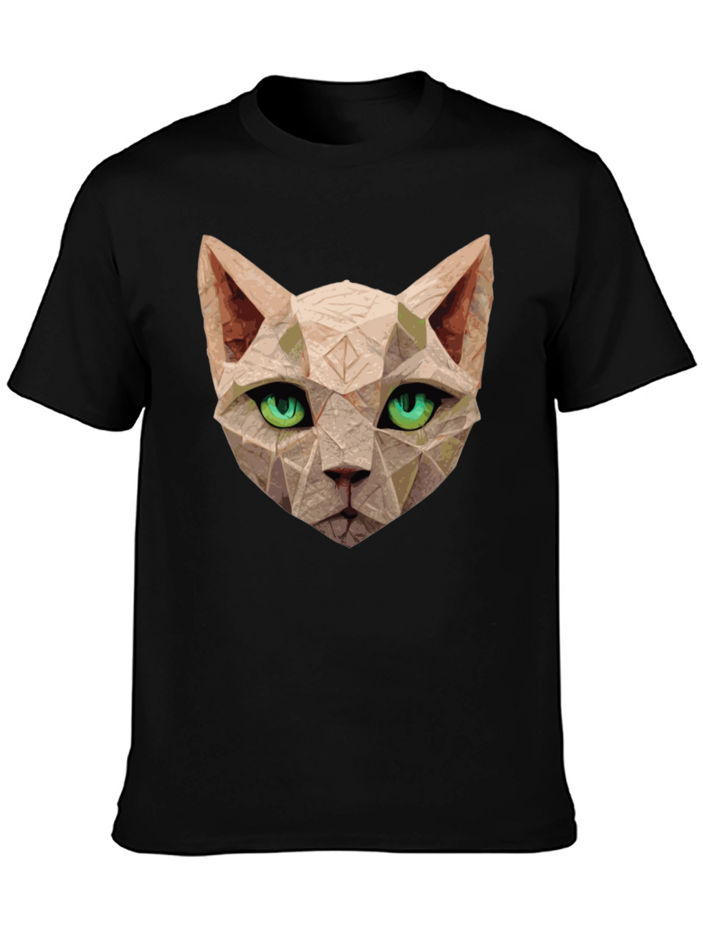 Geometric Cat T-Shirt - Unique Art Tee