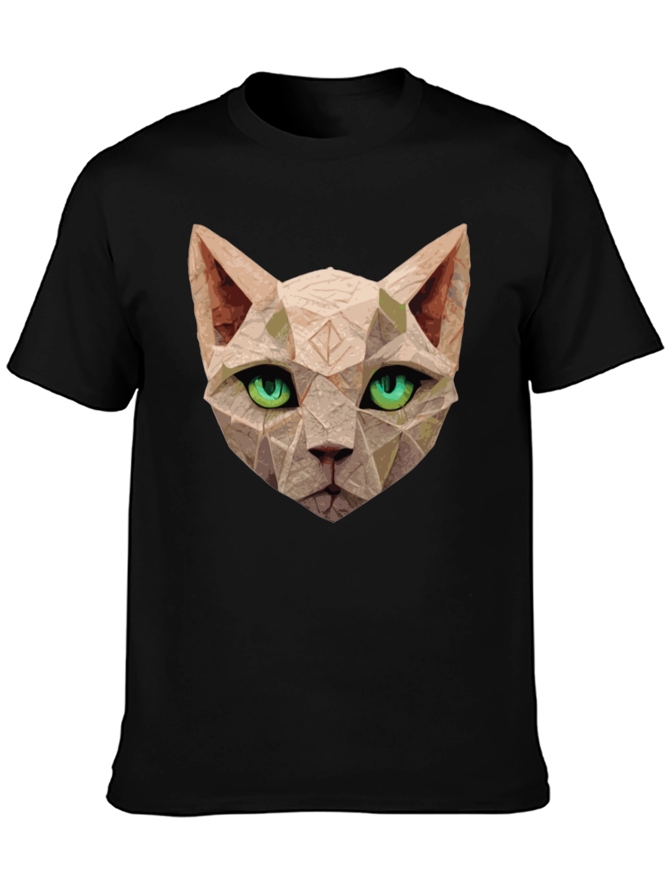 Geometric Cat T-Shirt - Unique Art Tee