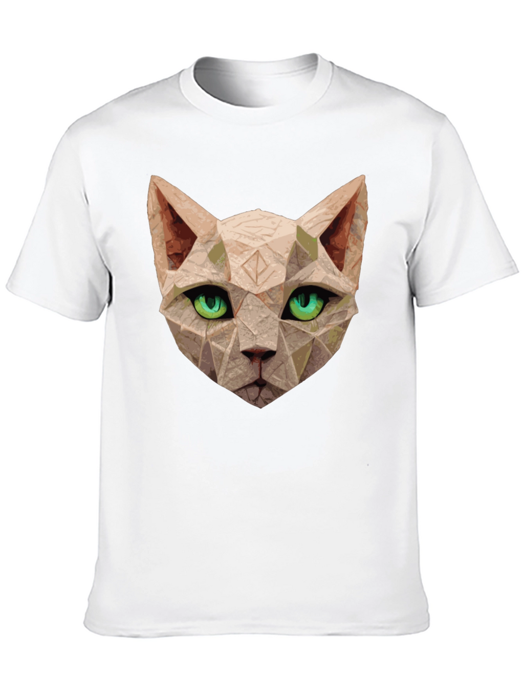 Geometric Cat T-Shirt - Unique Art Tee