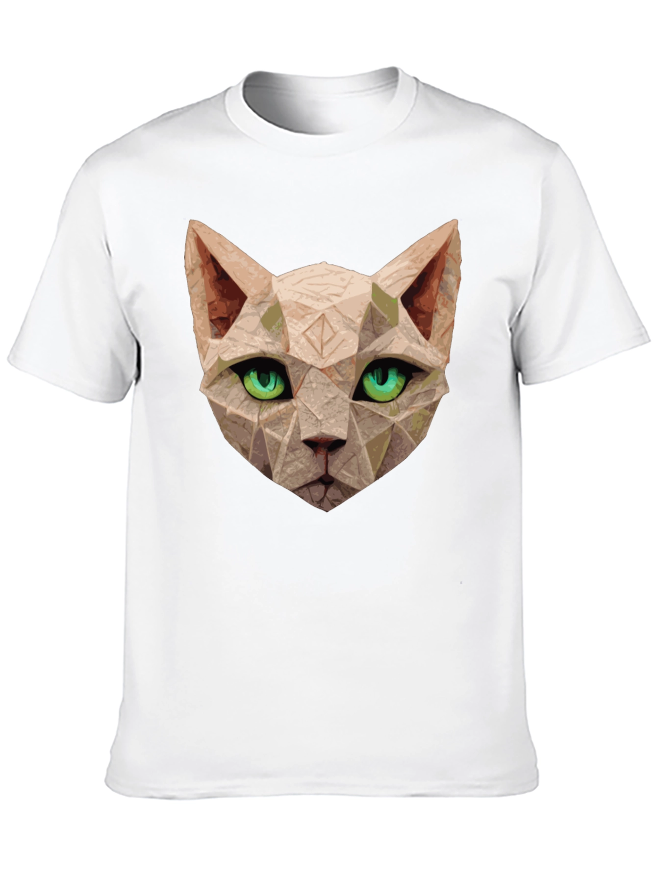 Geometric Cat T-Shirt - Unique Art Tee