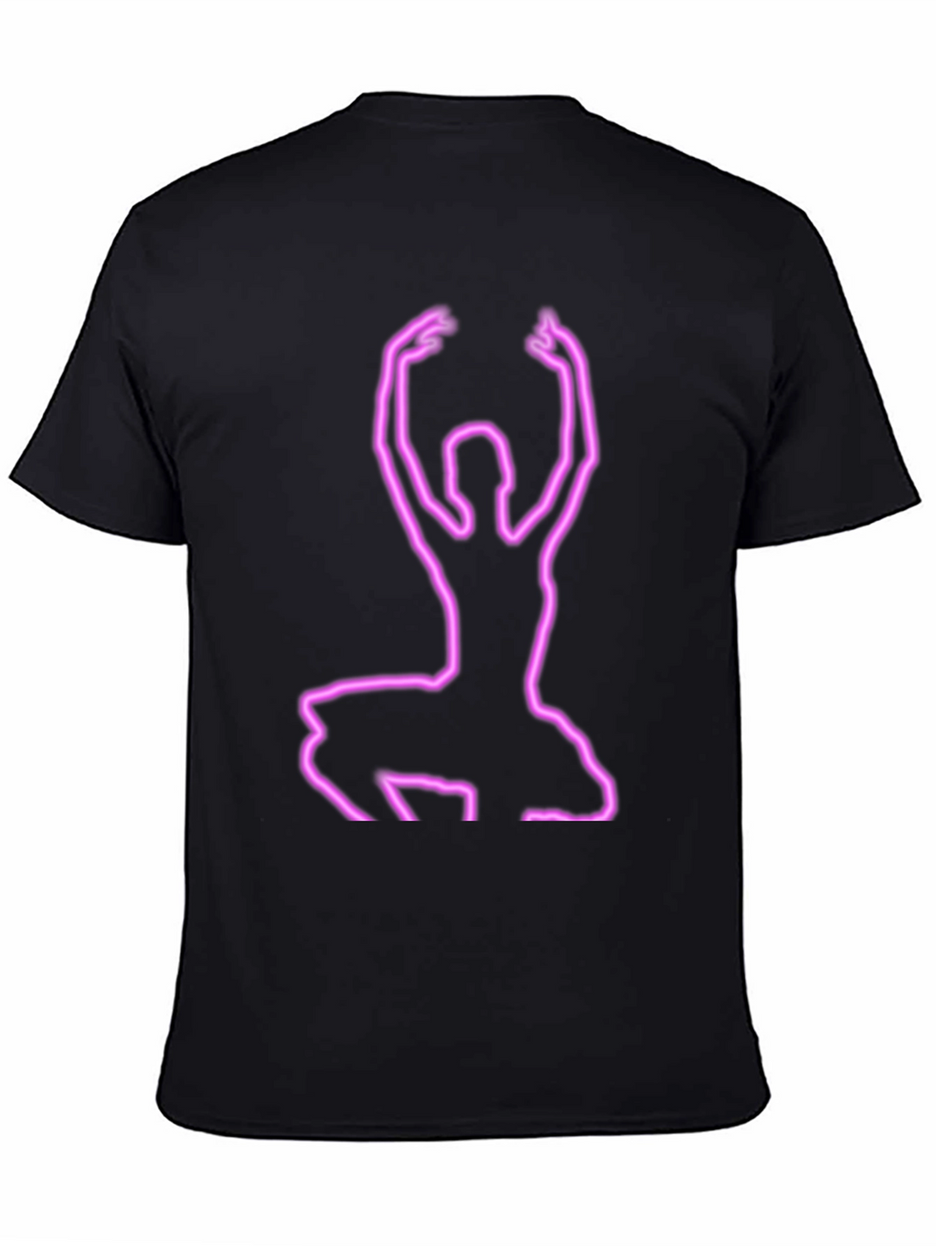 Neon Ballerina Graphic Tee - Black