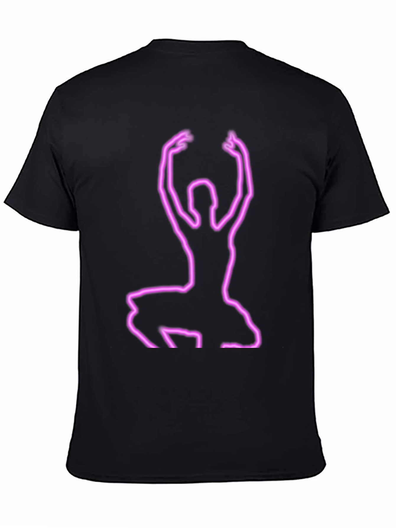 Neon Ballerina Graphic Tee - Black