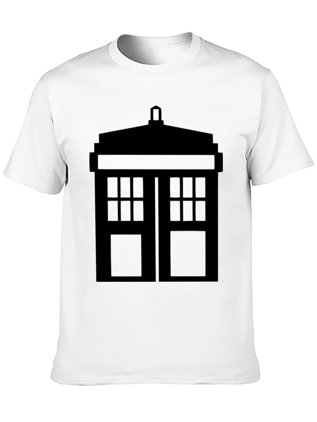 TARDIS Silhouette Black T-Shirt - Geeky Sci-Fi Tee