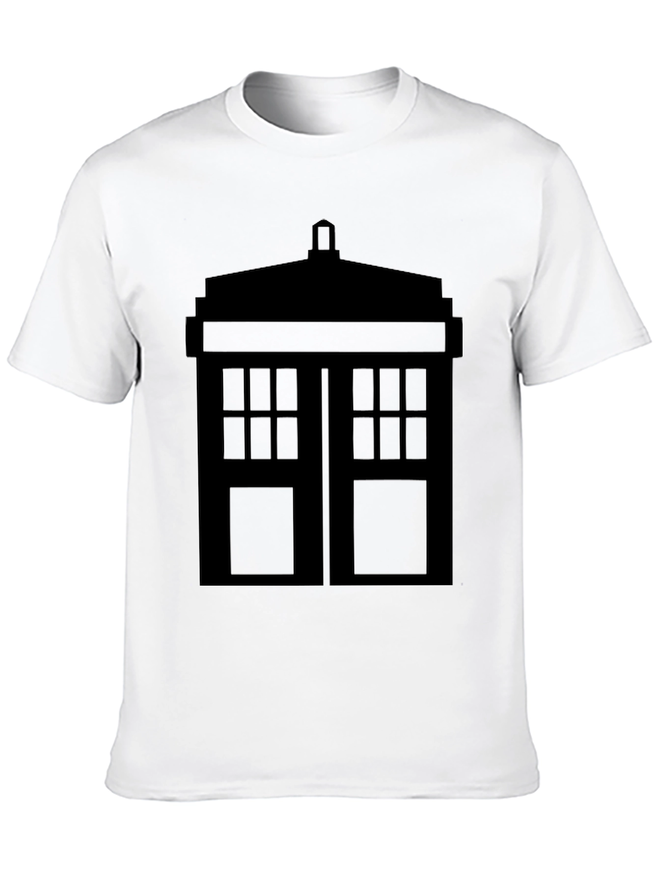 TARDIS Silhouette Black T-Shirt - Geeky Sci-Fi Tee