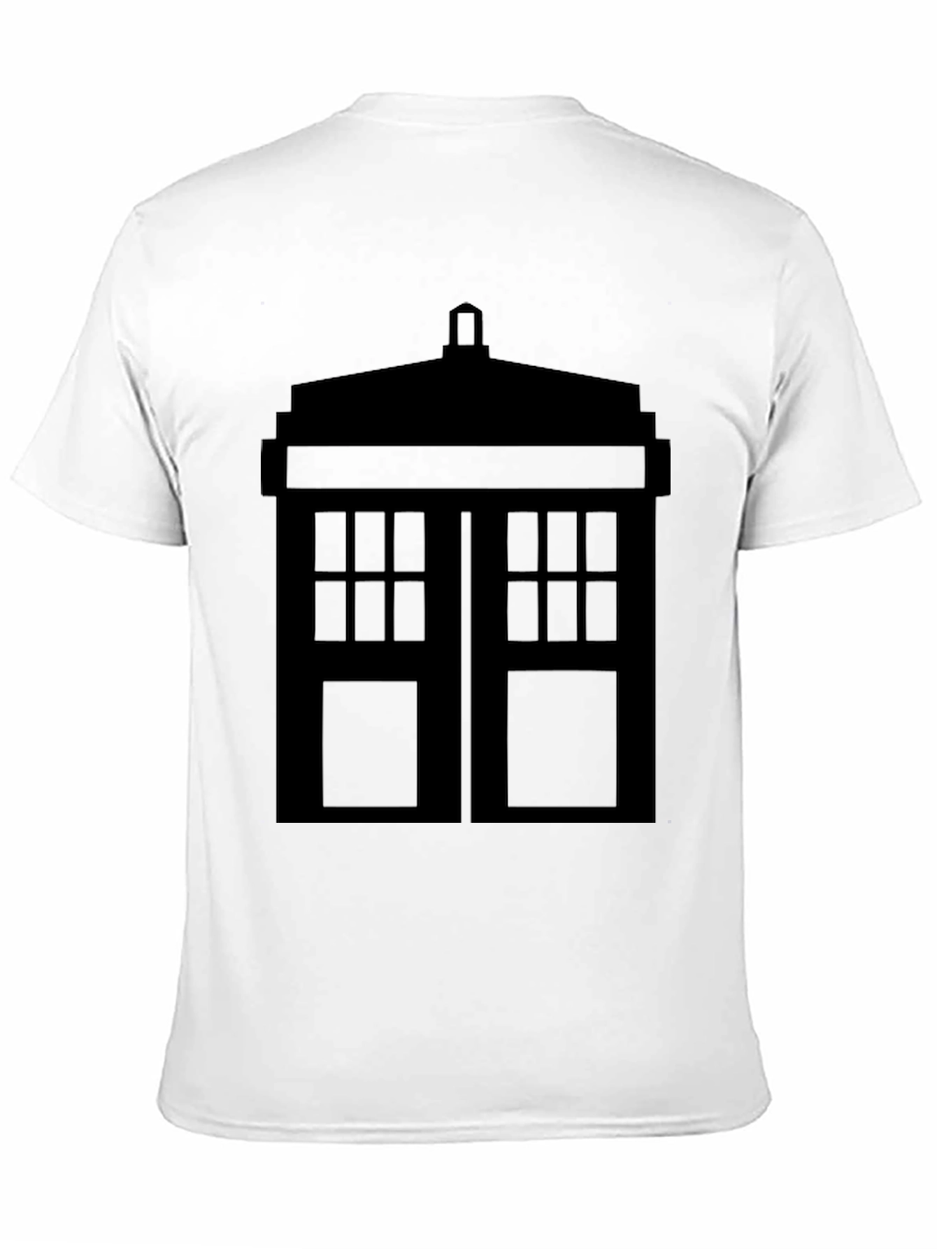 TARDIS Silhouette Black T-Shirt - Geeky Sci-Fi Tee