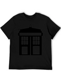 TARDIS Silhouette Black T-Shirt - Geeky Sci-Fi Tee