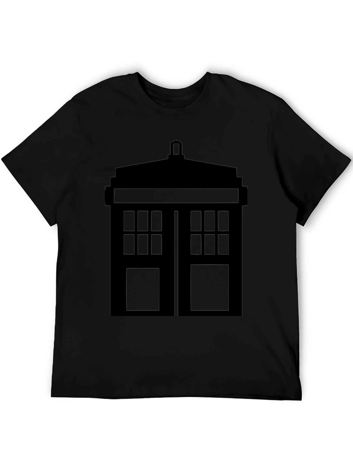 TARDIS Silhouette Black T-Shirt - Geeky Sci-Fi Tee