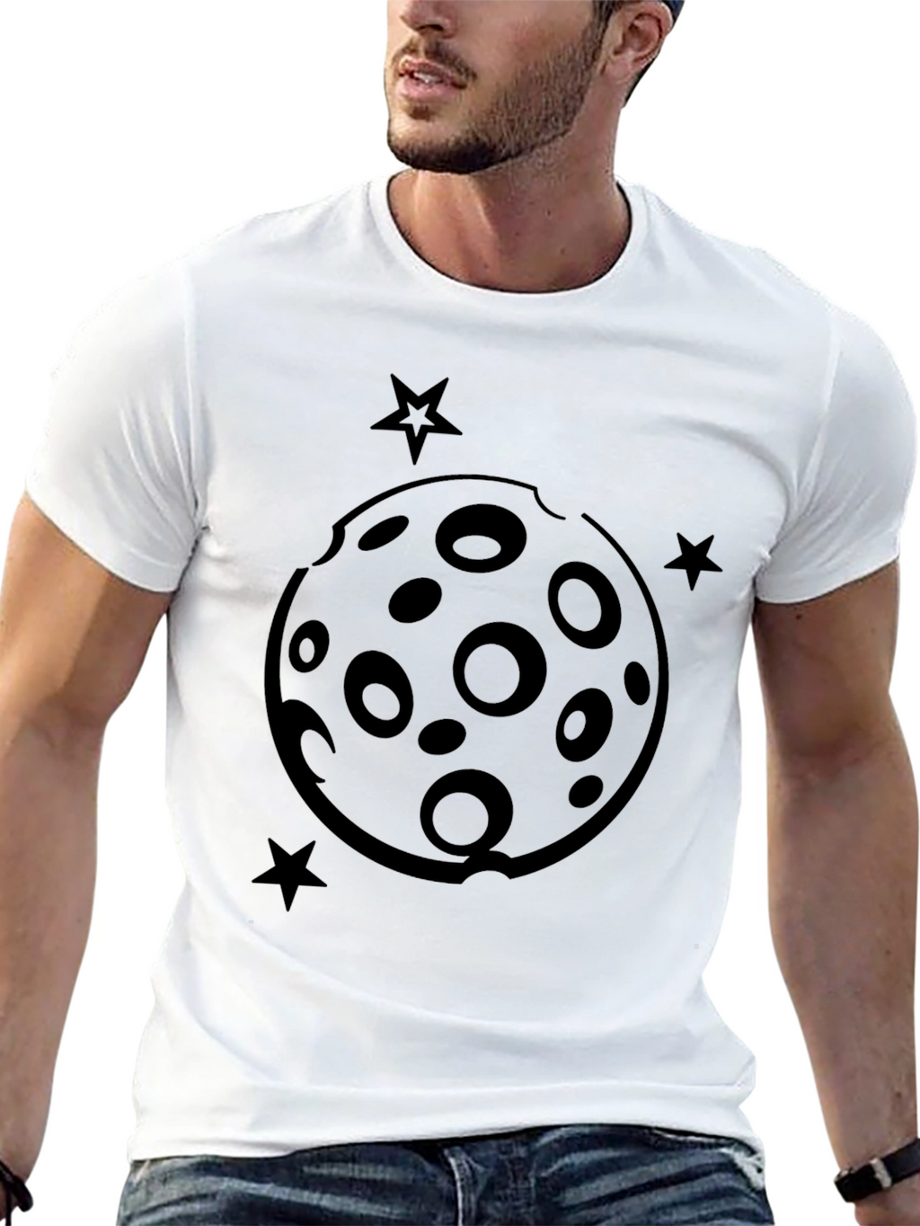 Moon and Stars Graphic T-Shirt