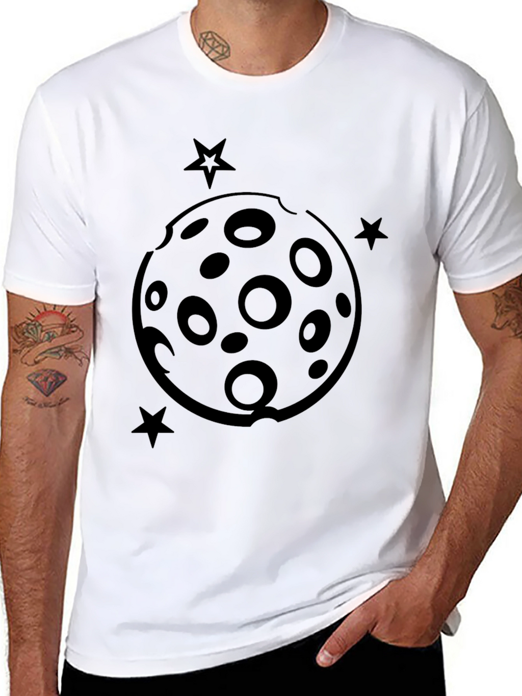 Moon and Stars Graphic T-Shirt