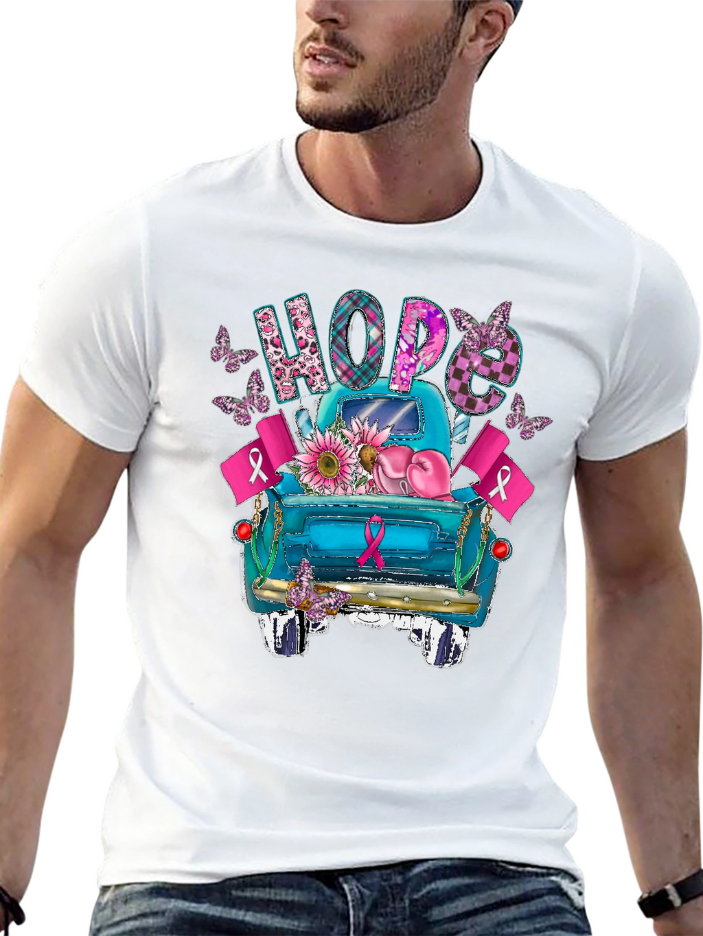 Hope Breast Cancer Awareness Truck T-Shirt