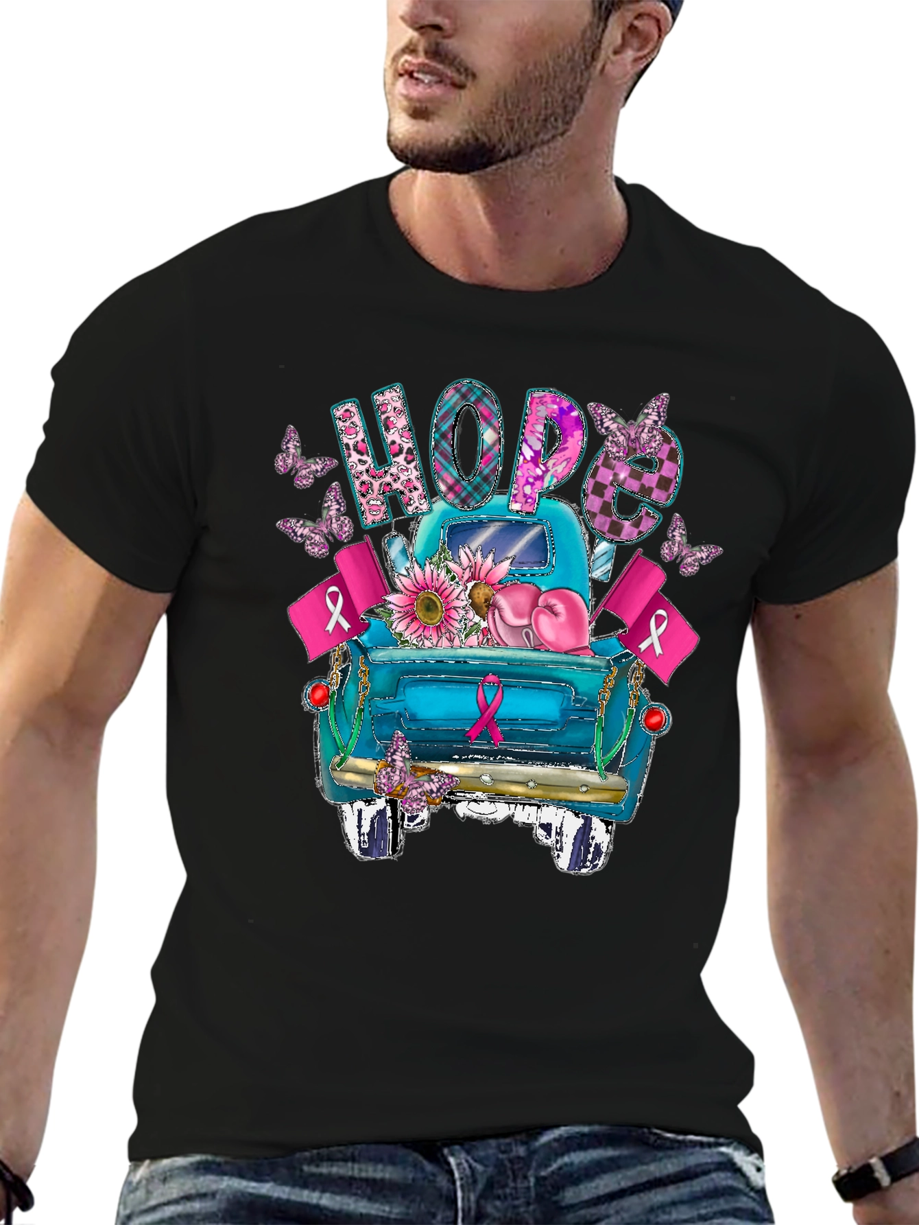 Hope Breast Cancer Awareness Truck T-Shirt