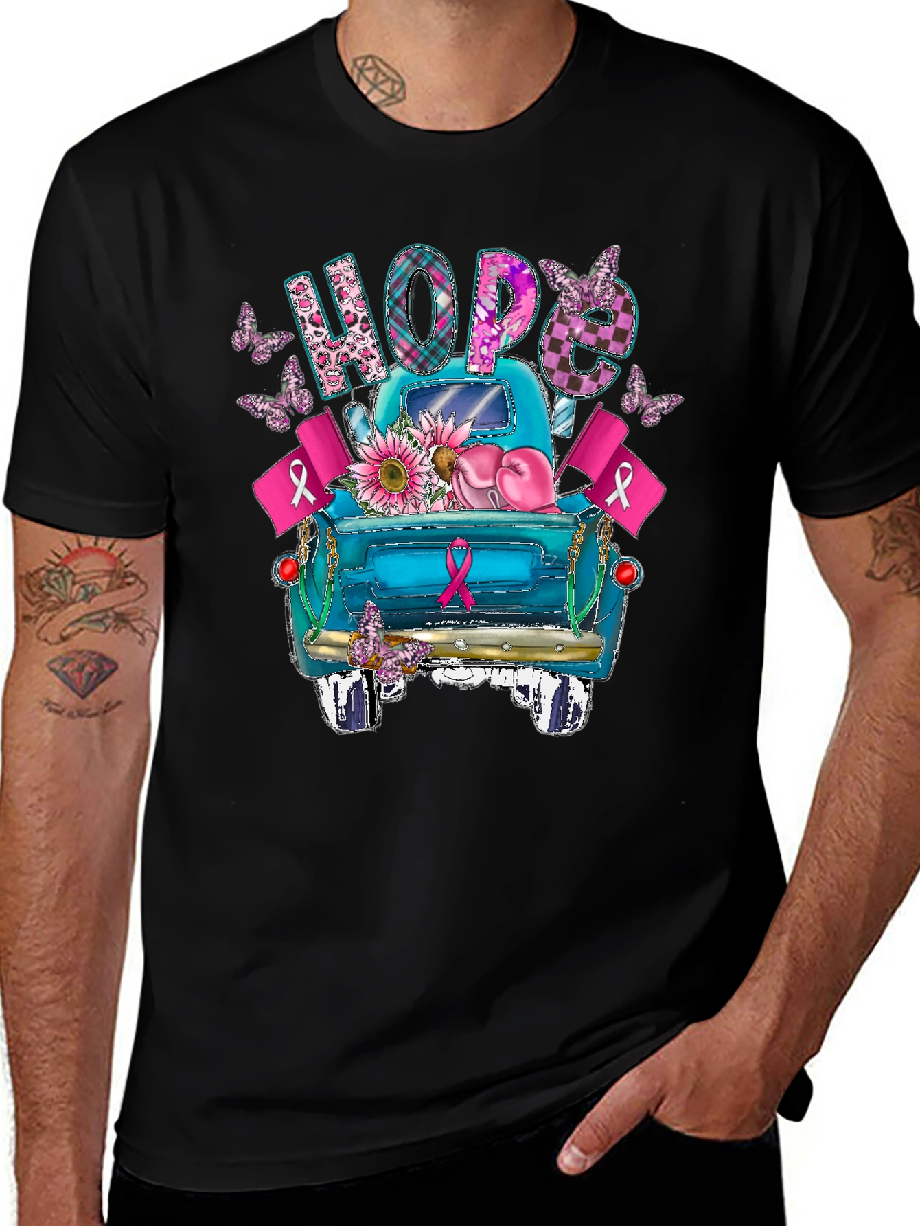 Hope Breast Cancer Awareness Truck T-Shirt