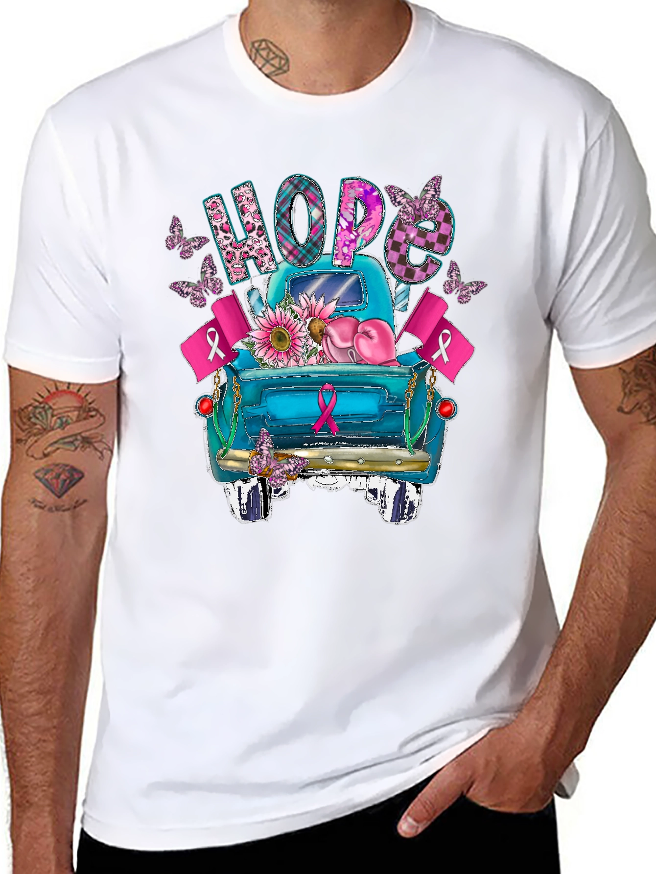 Hope Breast Cancer Awareness Truck T-Shirt