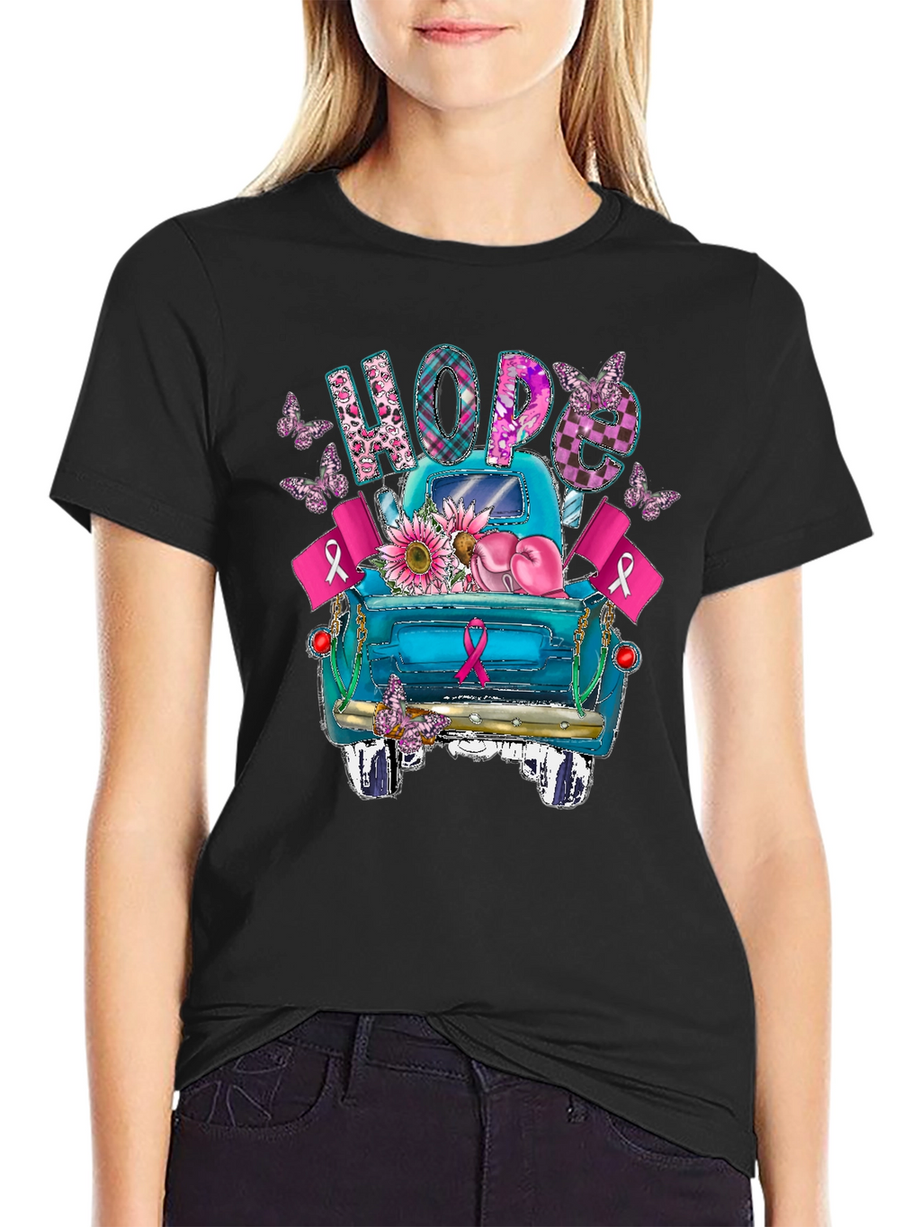 Hope Breast Cancer Awareness Truck T-Shirt