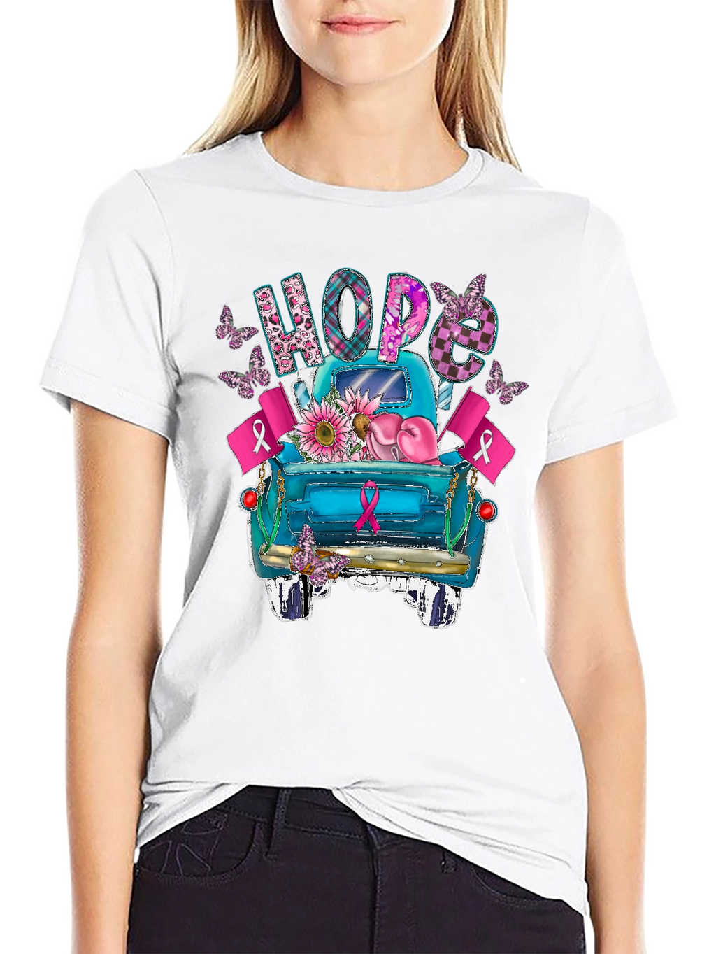 Hope Breast Cancer Awareness Truck T-Shirt